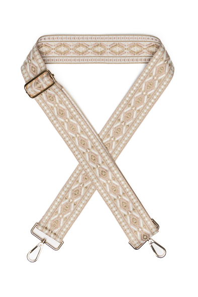 Bag Strap - Stone/White/Pink