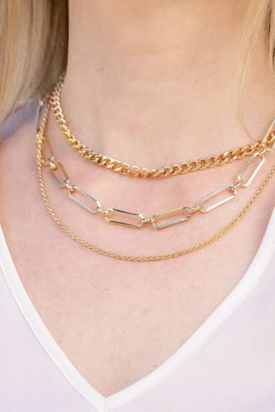 3 Layer Necklace - Gold