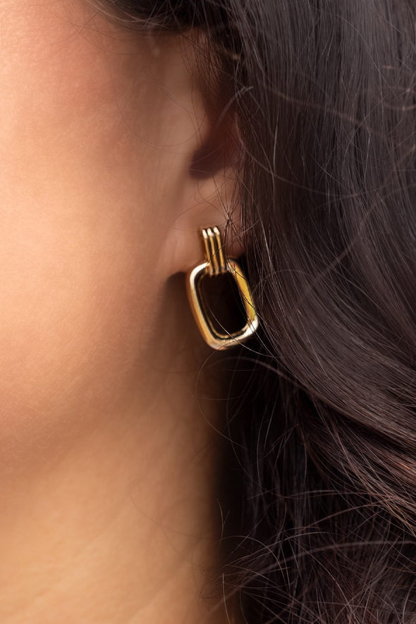 Gold Post Earrings