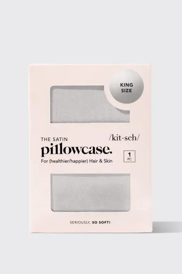 King Satin Pillowcase - Silver