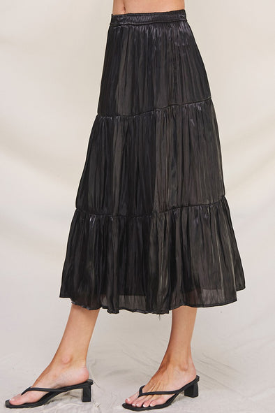 Satin Skirt - Black