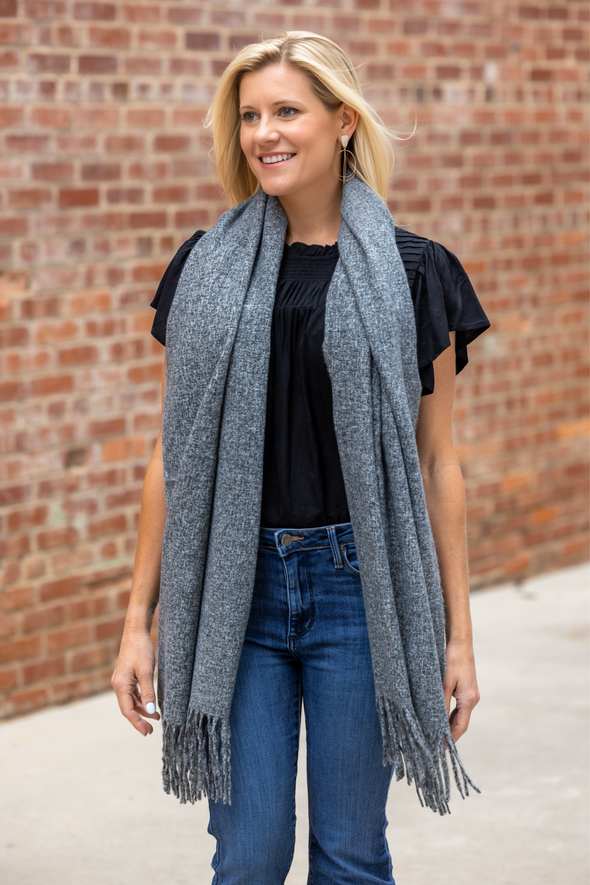 Scarf - Charcoal Gray