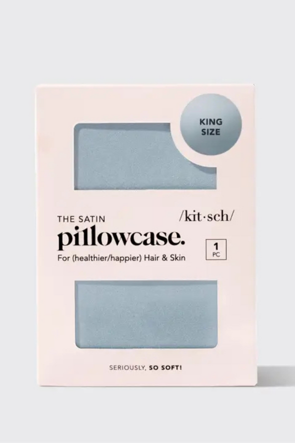 King Satin Pillowcase - Haze Blue