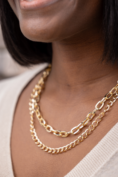 2 Layer Necklace - Gold