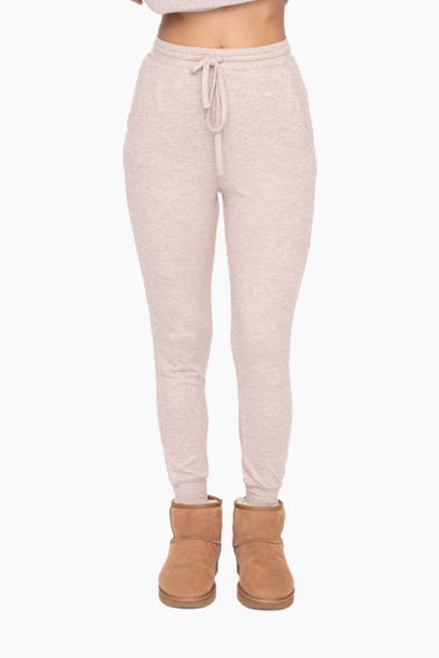 Brushed Lounge Joggers - Light Taupe