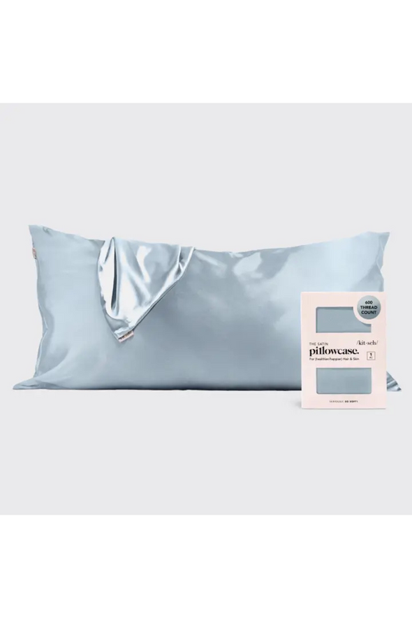 King Satin Pillowcase - Haze Blue