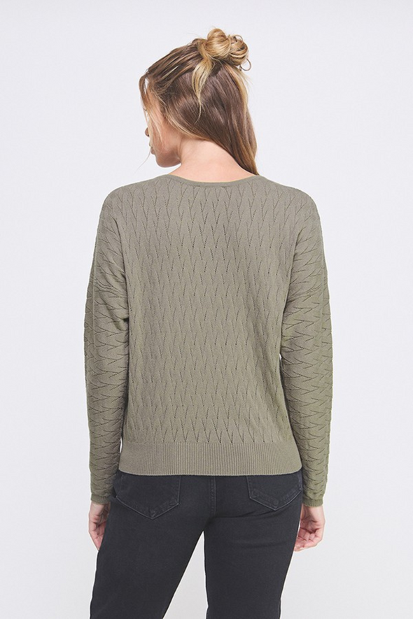 Fine Gauge Sweater - Olive