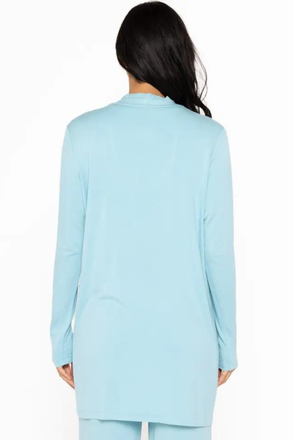 Lounge Terry Cardigan - Blue