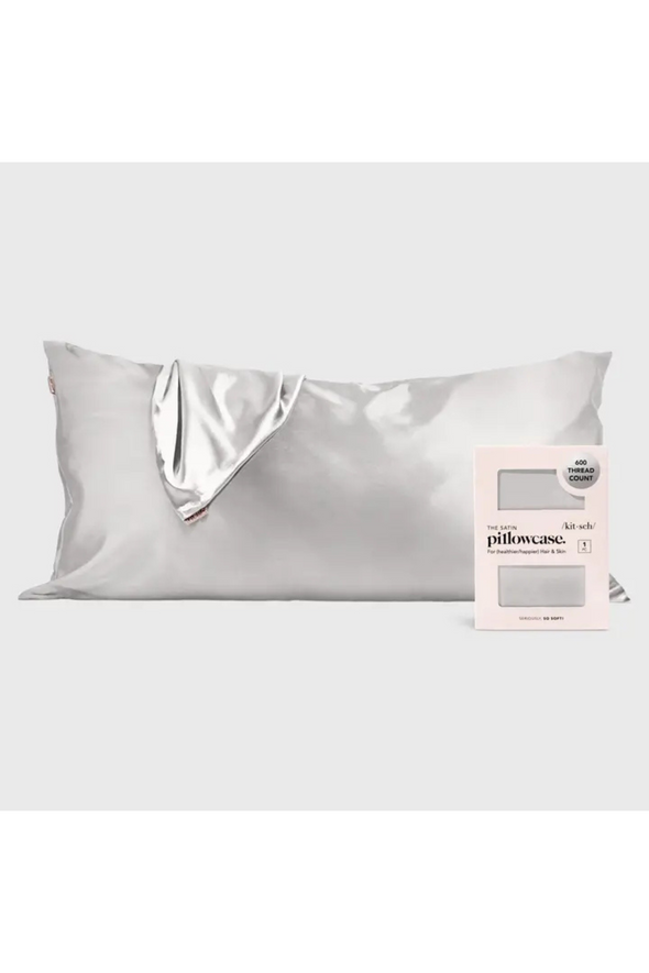 King Satin Pillowcase - Silver