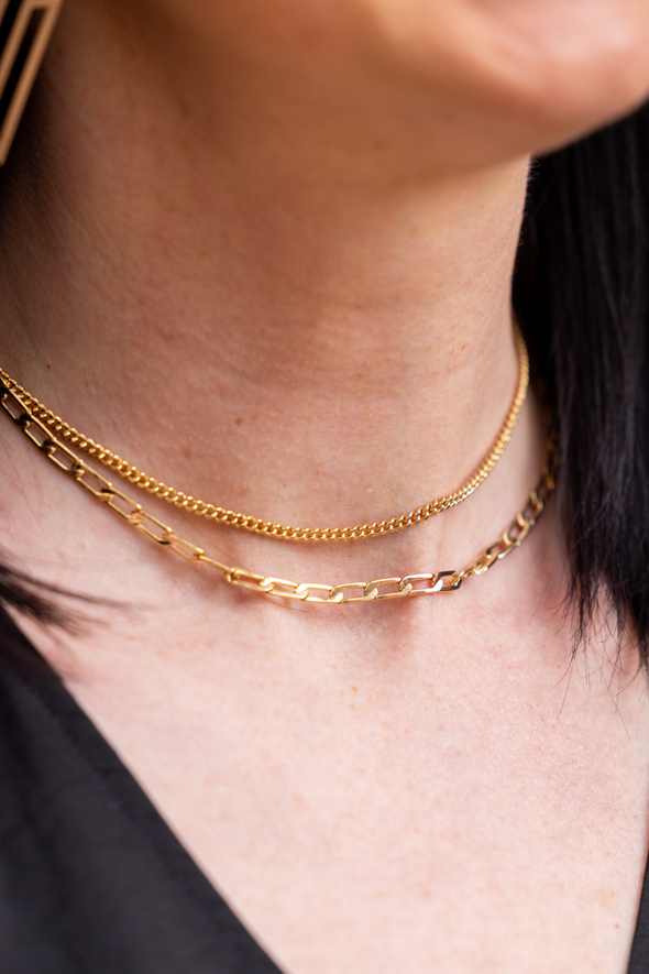 2 Layer Necklace - Gold