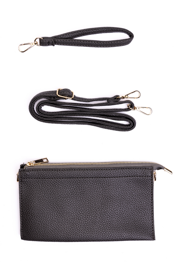 Abby 4-in-1 Handbag - Dark Gray with Extra Bag Strap