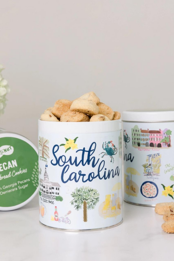 State Gift Tin - South Carolina Pecan Shortbread Cookies