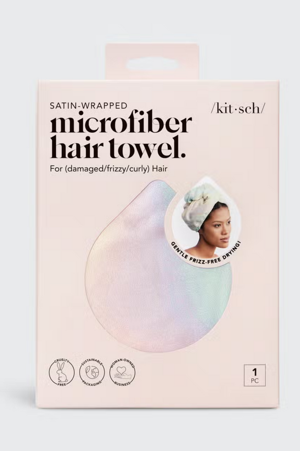 Satin Microfiber Hair Towel - Aura