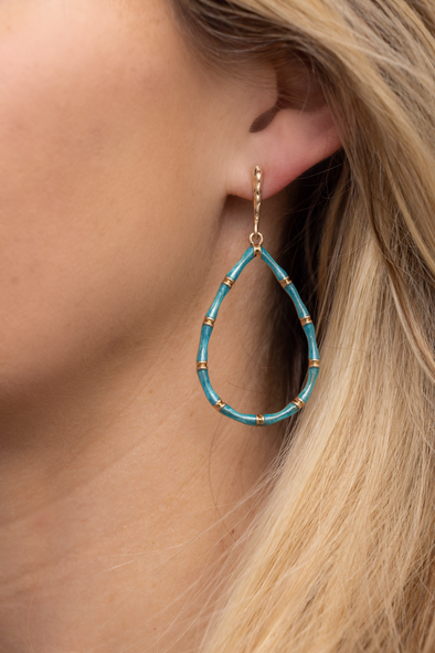 Pearlized Earrings - Turquoise