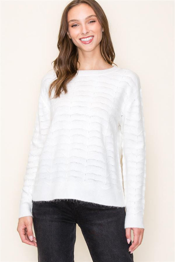 Pointelle Sweater - Ivory