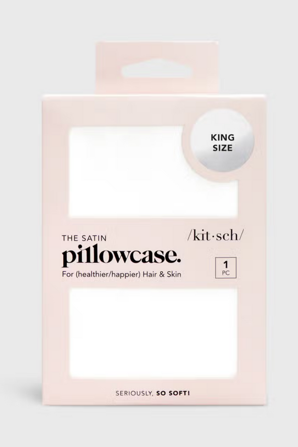 Satin King Pillowcase - White