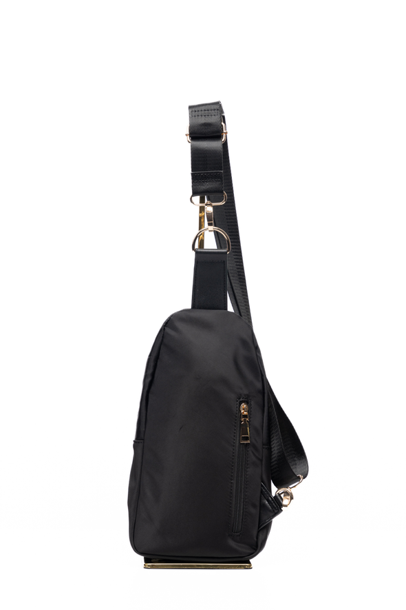 Brooklyn Nylon Sling Bag - Black