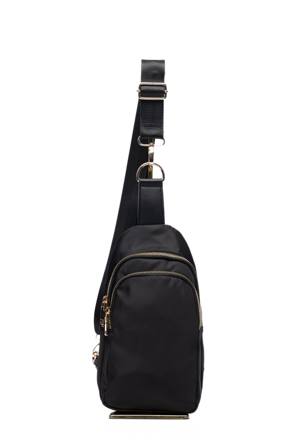 Brooklyn Nylon Sling Bag - Black