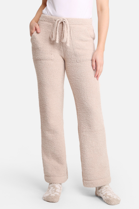 Microfiber Chenille Pants - Beige