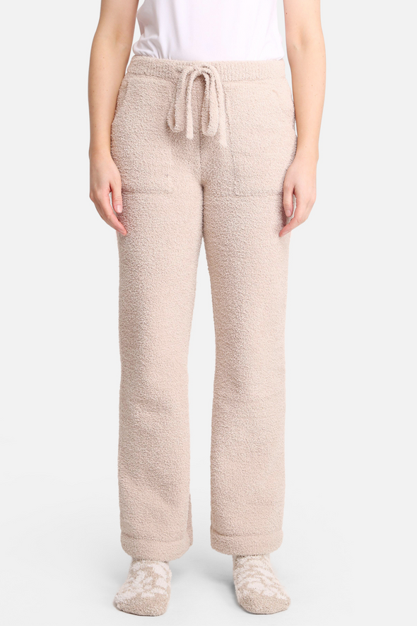 Microfiber Chenille Pants - Beige