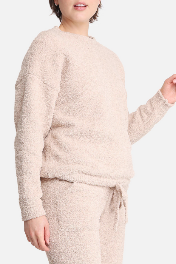 Microfiber Chenille Sweater - Beige