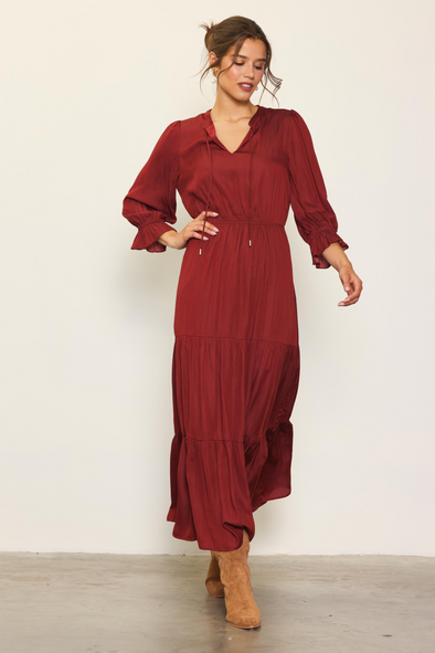 Maxi Dress - Burgundy