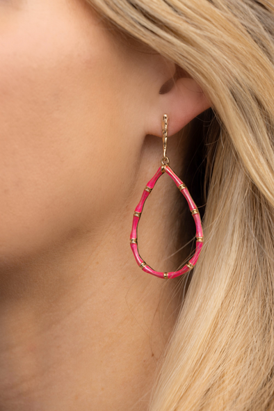 Pearlized Earrings - Pink