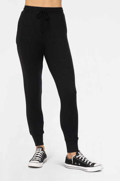 Brushed Lounge Joggers - Black