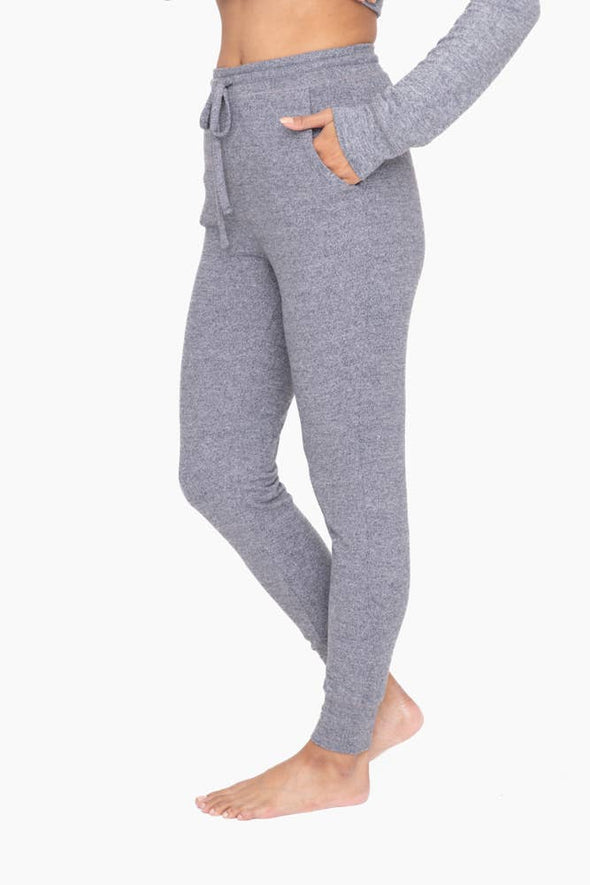 Brushed Lounge Joggers - Gray