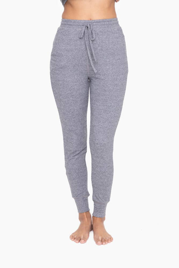 Brushed Lounge Joggers - Gray