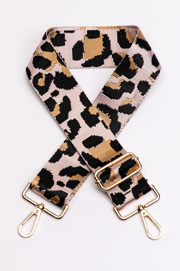 Bag Strap - Leopard Blush Pink