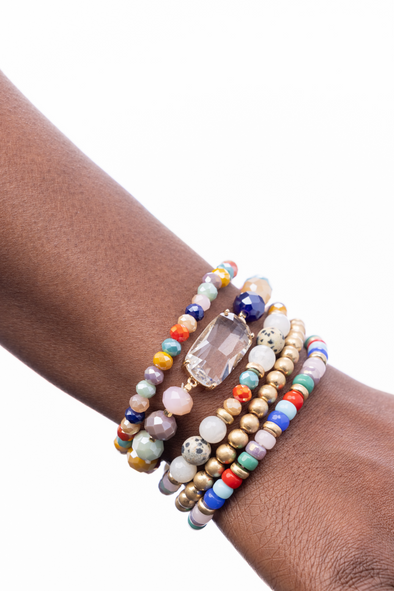 Crystal Beaded Bracelet - Multi