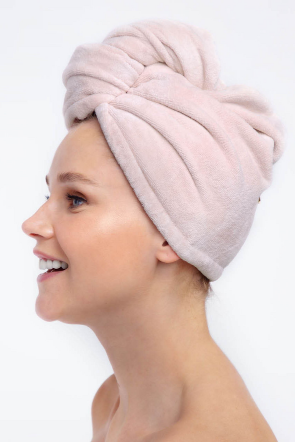 Microfiber Hair Towel - Blush Pink
