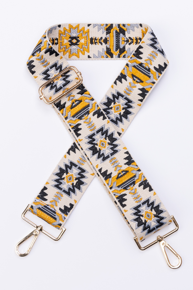 Bag Strap - Yellow Multi Southwest Print