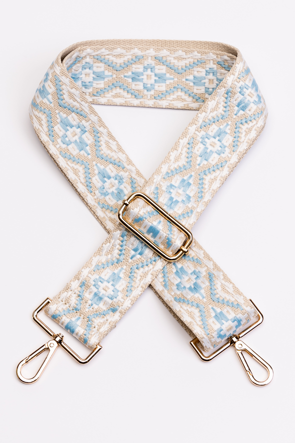 Bag Strap - Aztec Stone/Light Blue